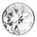 Большая серебристая анальная пробка Diamond Clear Sparkle Large с прозрачным кристаллом - 8 см. от Lola toys